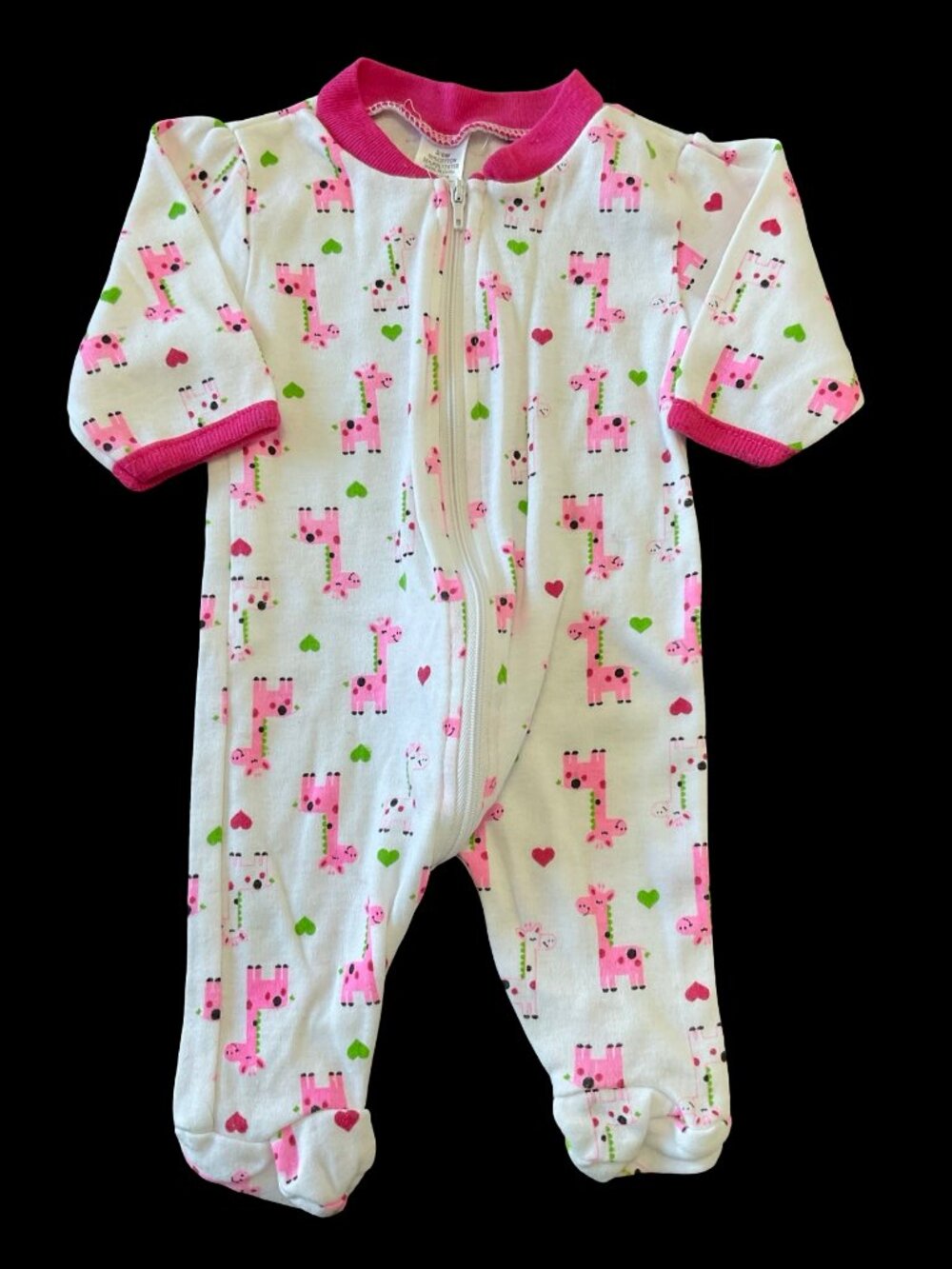 🌻10/$25 - White/Pink Giraffe Print Sleeper